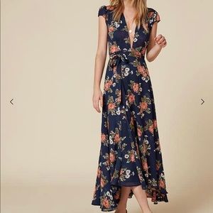 New Reformation Laura floral maxi dress
